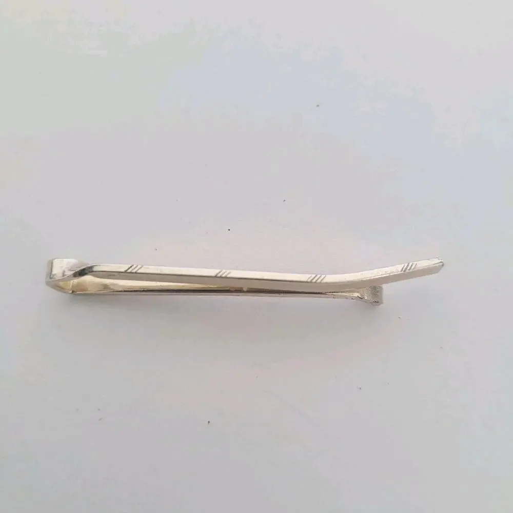 KSD‎ Low Gold Tie Bar Clip Stick Clasp Retro Vintage Small Minimalistic